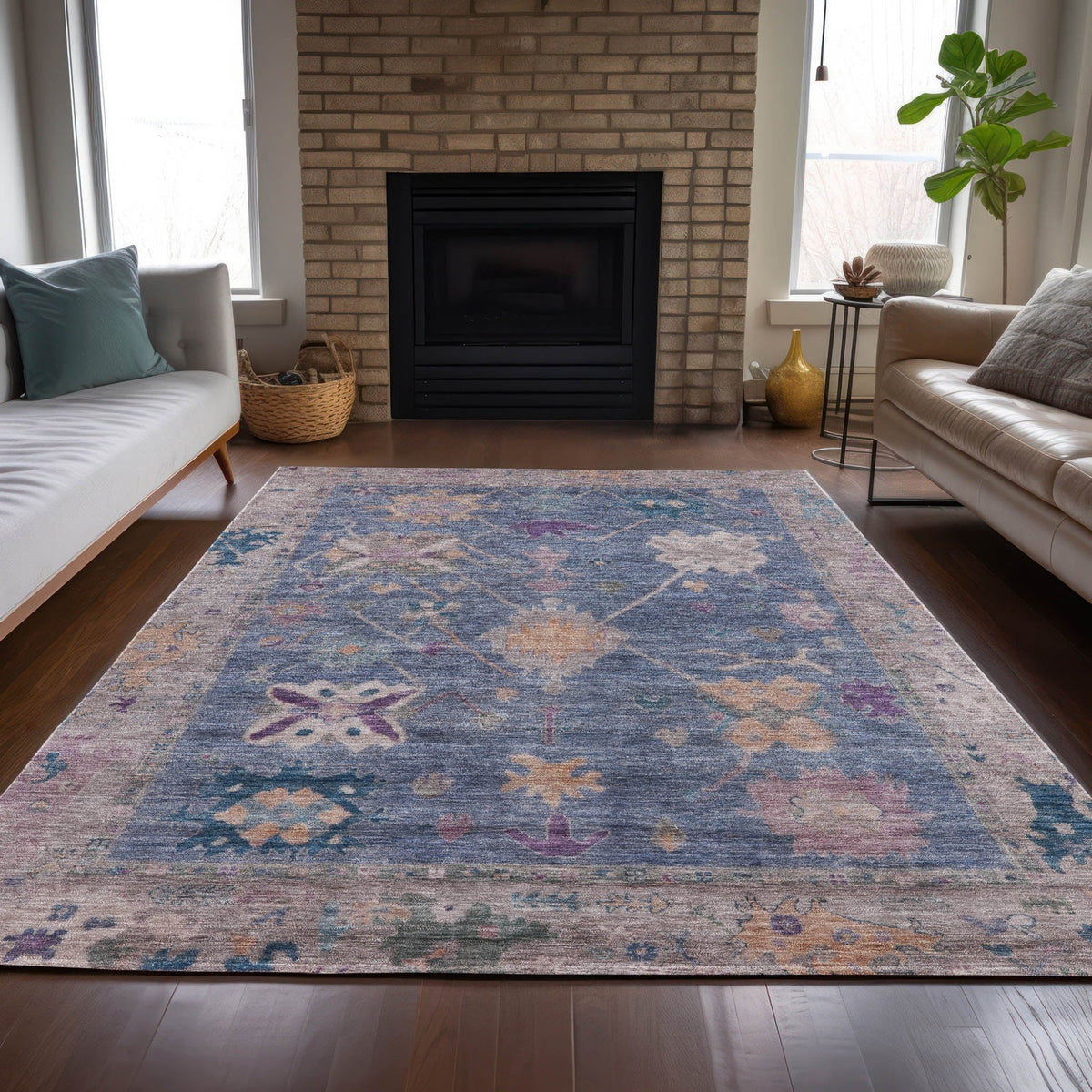 Addison Chantille ACN2025 Global Machine Made Traditional Blue Rug