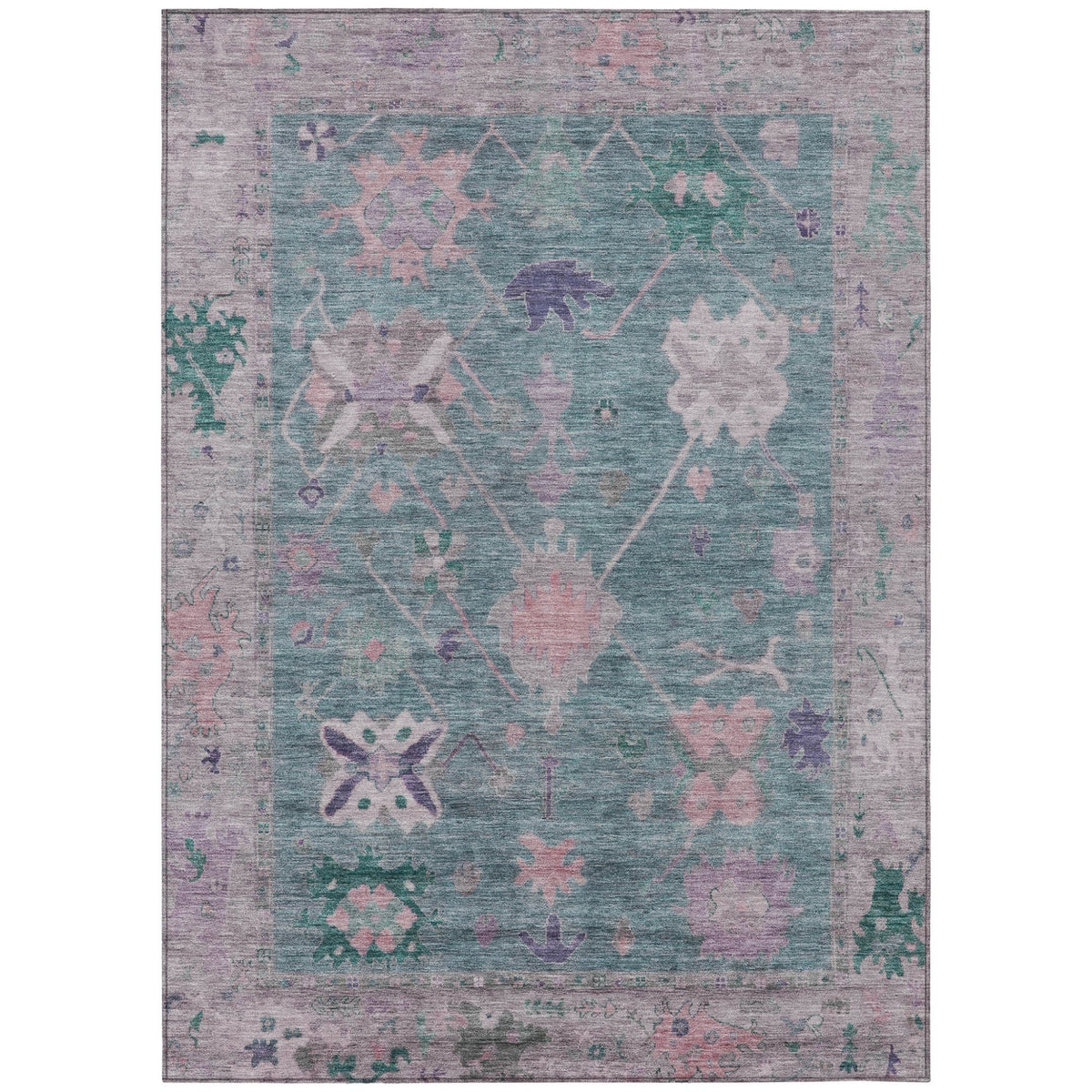 Addison Chantille ACN2025 Global Machine Made Traditional Green Rug
