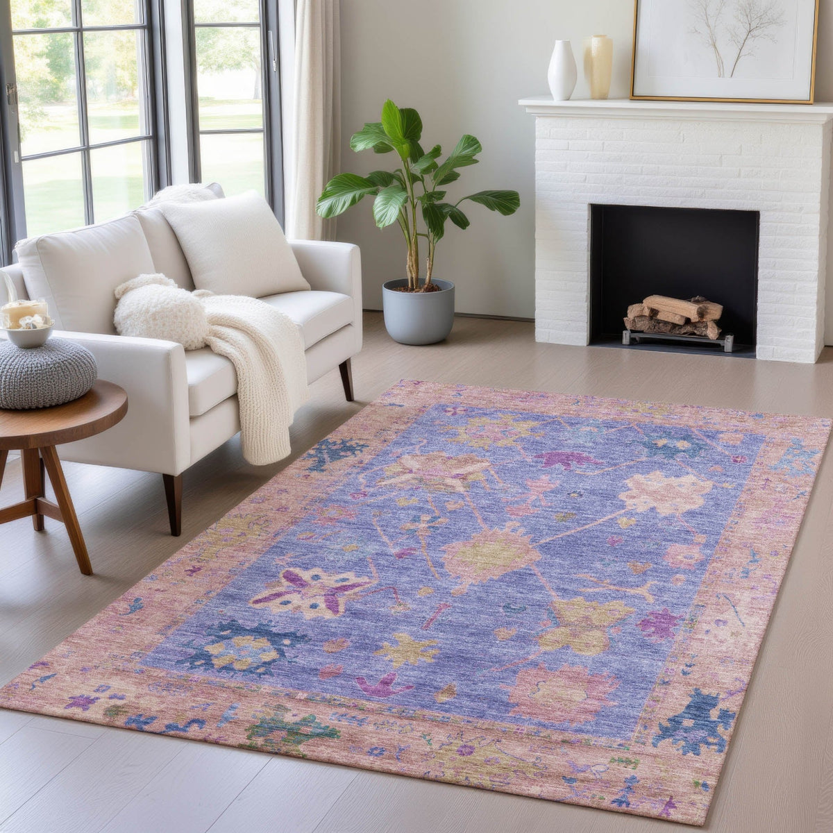 Addison Chantille ACN2025 Global Machine Made Traditional Purple Rug