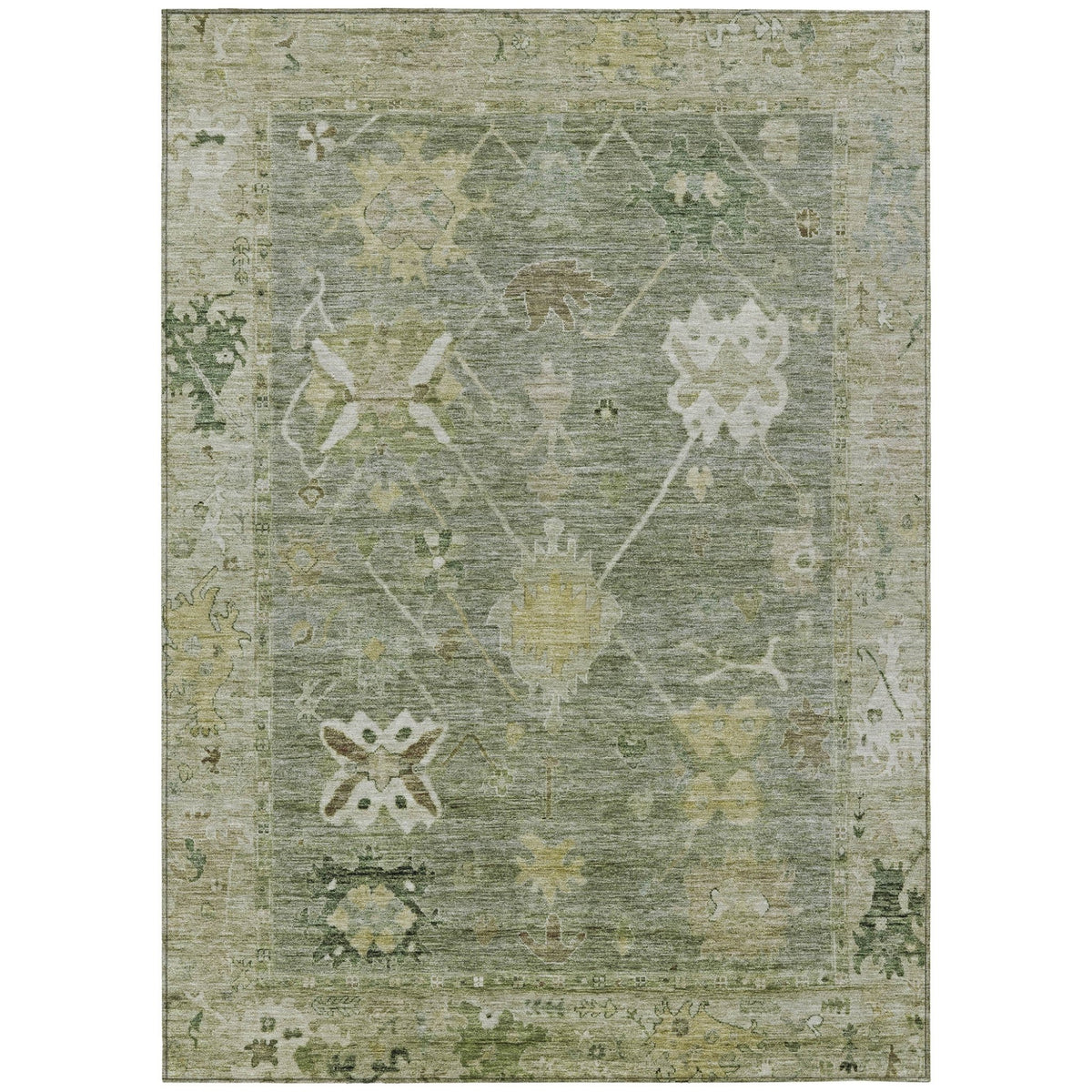 Addison Chantille ACN2025 Global Machine Made Traditional Sage Rug