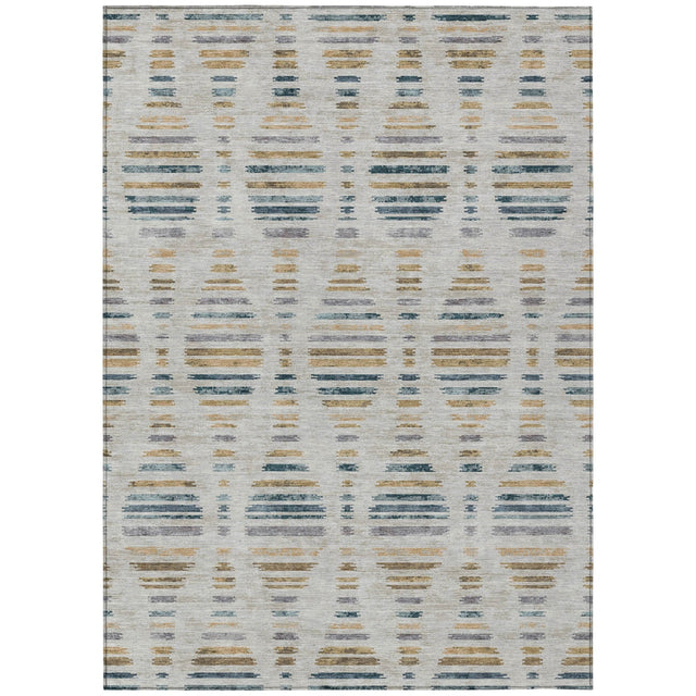 Addison Chantille ACN2027 Stripes Machine Made Transitional Linen Rug