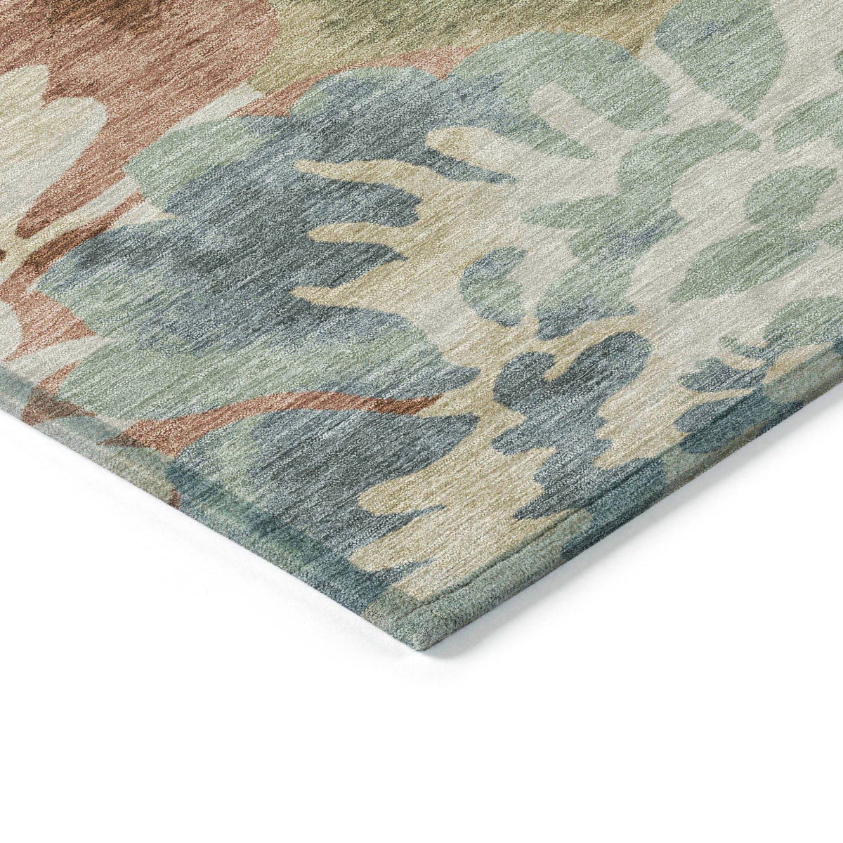Addison Chantille ACN2028 Floral Machine Made Transitional Paprika Rug