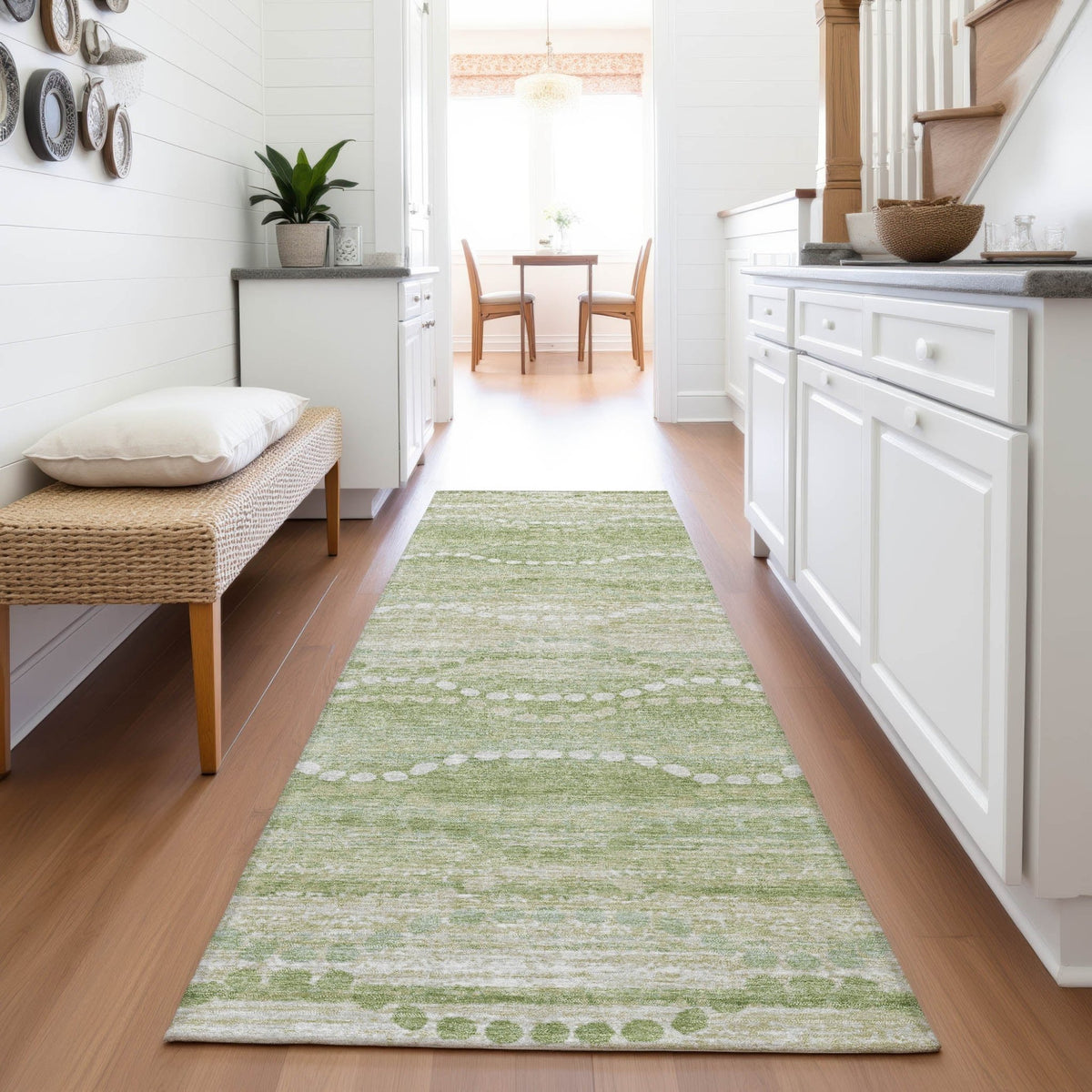 Addison Chantille ACN2030 Gradient Machine Made Transitional Sage Rug