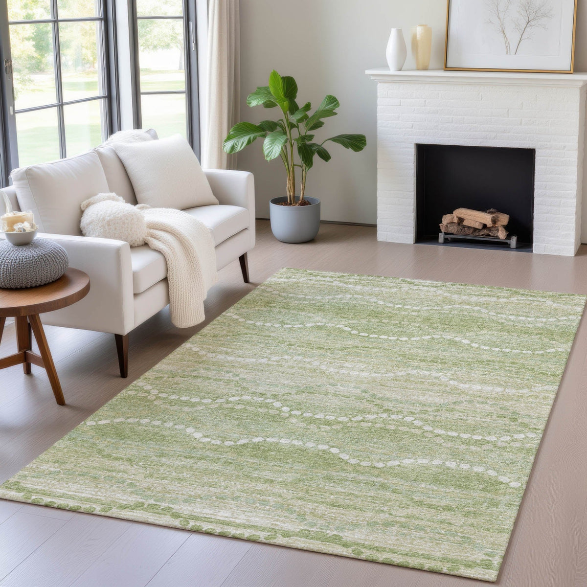 Addison Chantille ACN2030 Gradient Machine Made Transitional Sage Rug