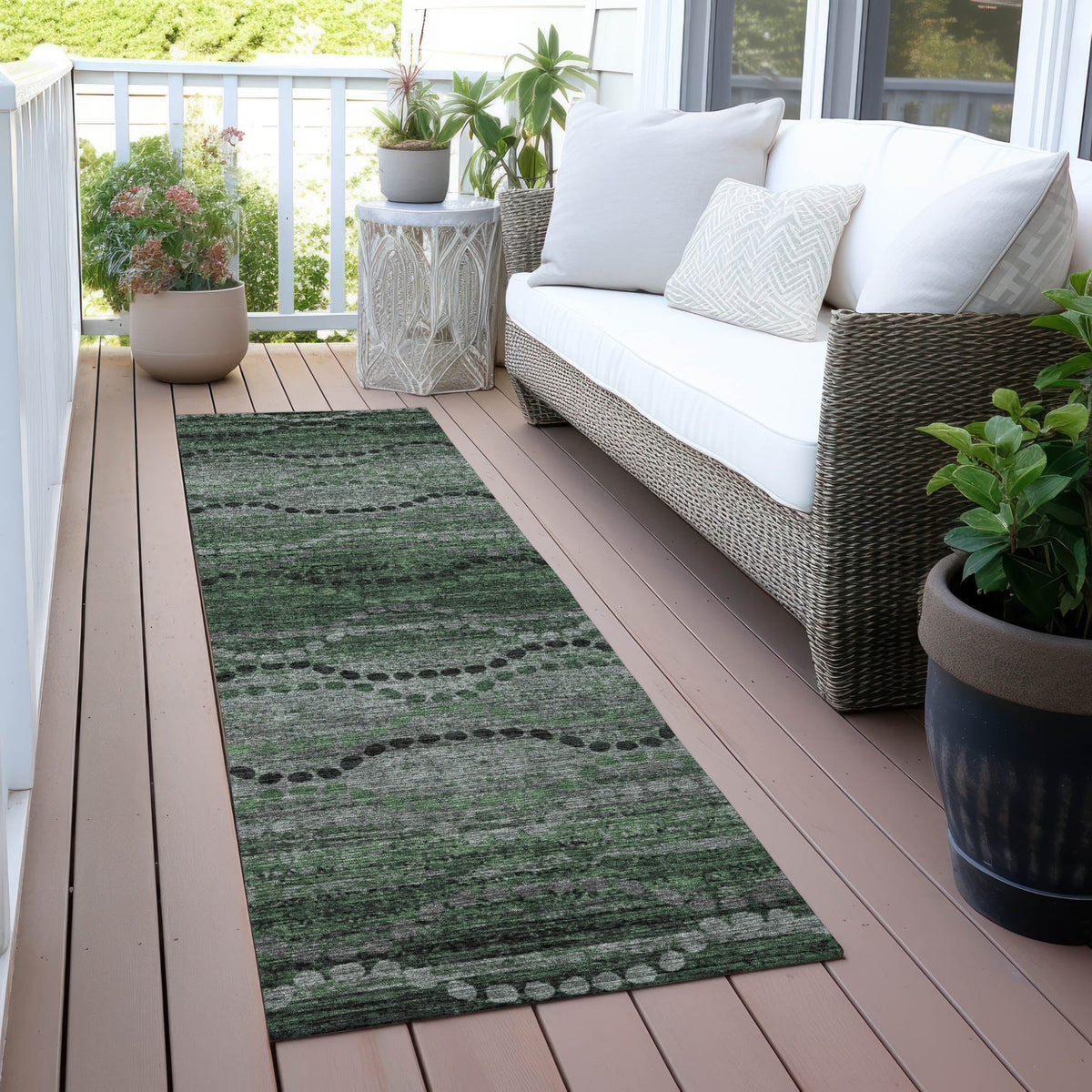 Addison Chantille ACN2031 Gradient Machine Made Transitional Olive Rug