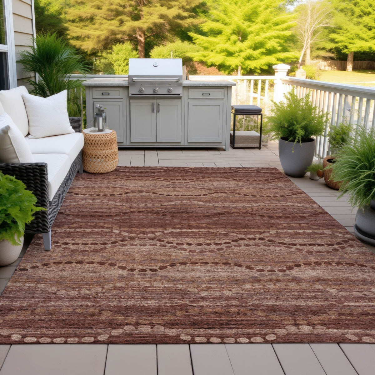 Addison Chantille ACN2031 Gradient Machine Made Transitional Paprika Rug