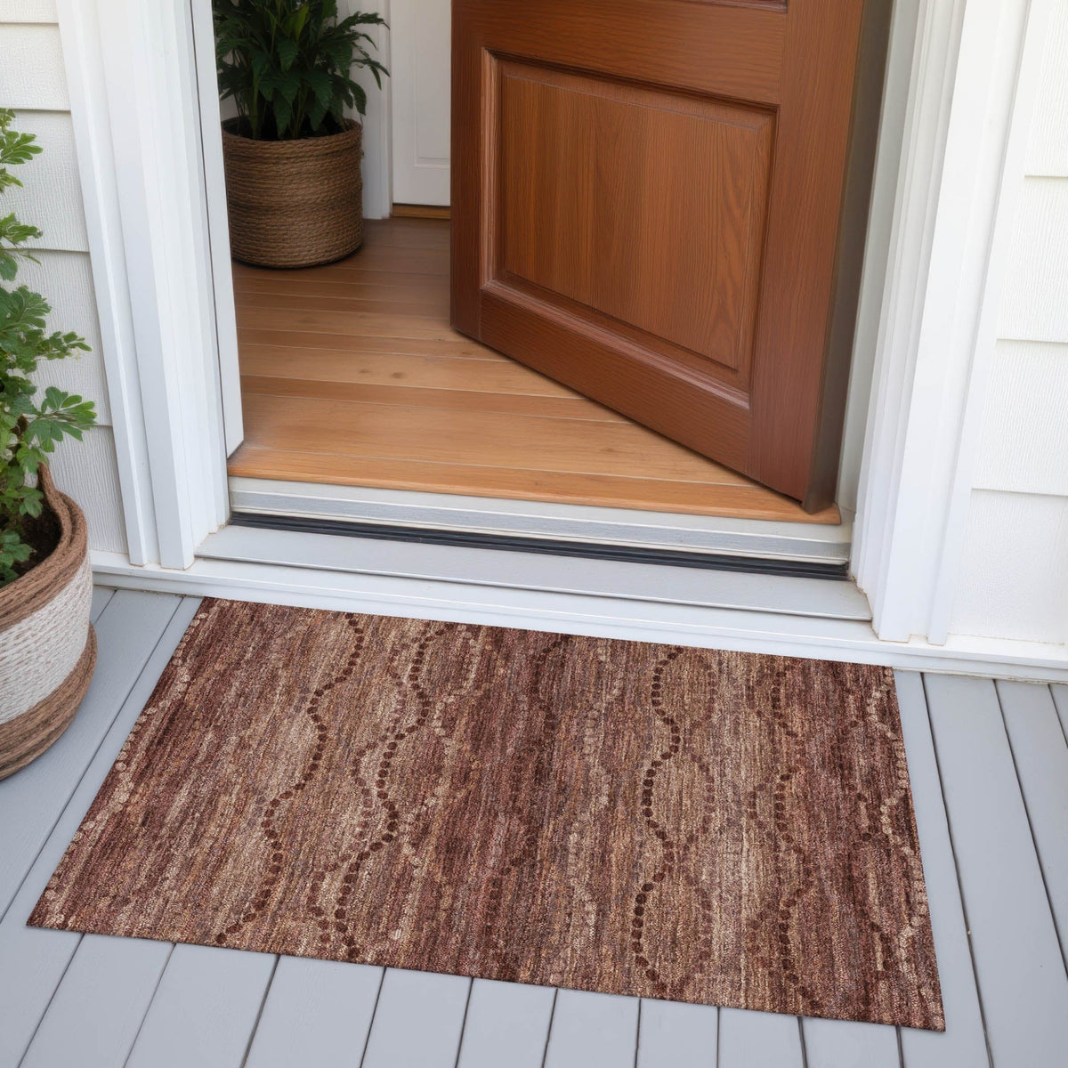 Addison Chantille ACN2031 Gradient Machine Made Transitional Paprika Rug