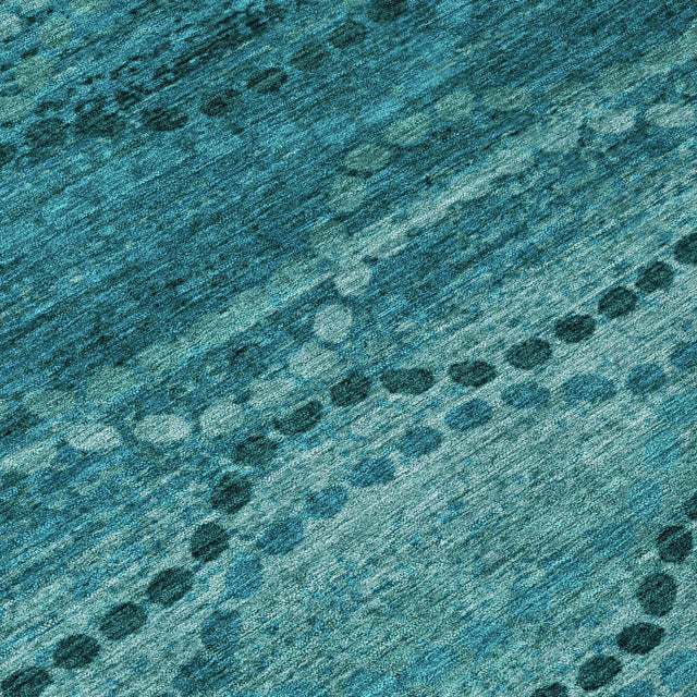 Addison Chantille ACN2031 Gradient Machine Made Transitional Turquoise Rug