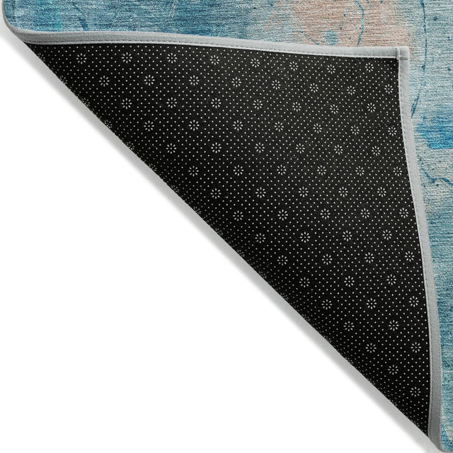 Addison Chantille ACN2032 Abstract Machine Made Transitional Blue Rug
