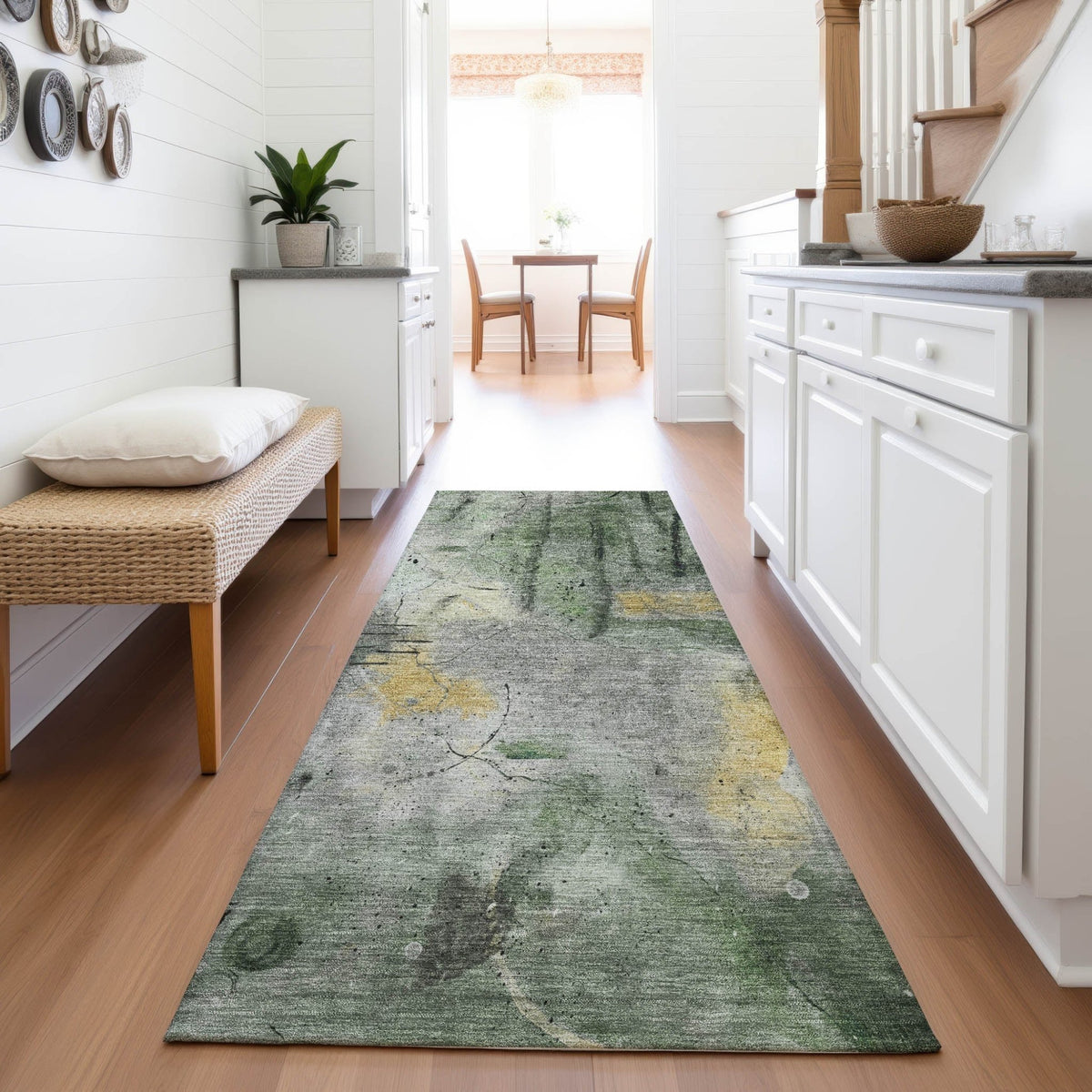 Addison Chantille ACN2032 Abstract Machine Made Transitional Pewter Rug