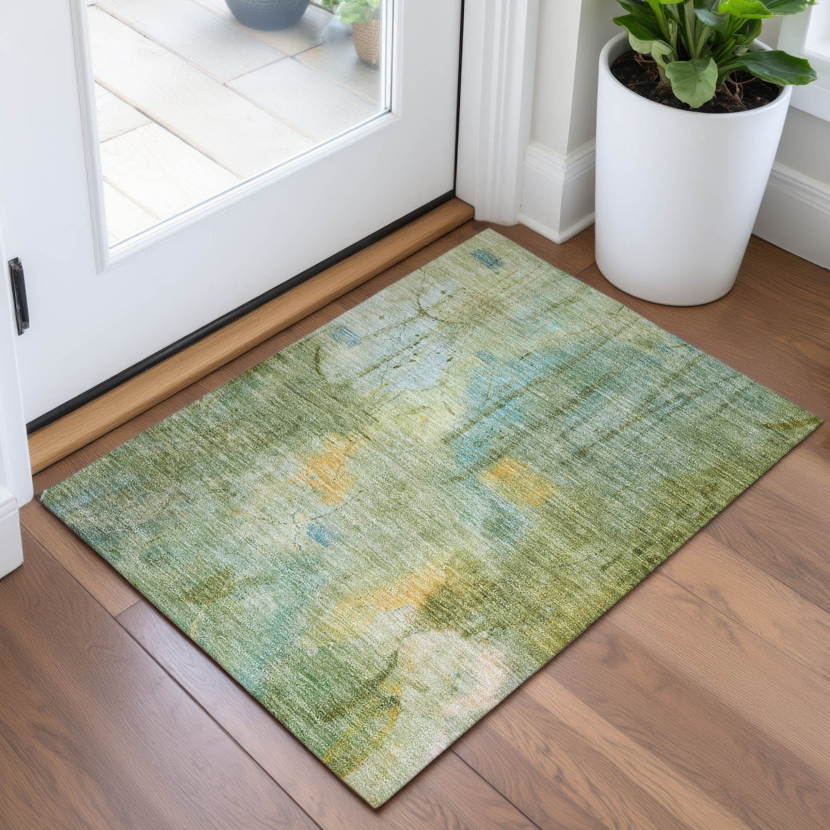 Addison Chantille ACN2032 Abstract Machine Made Transitional Sage Rug