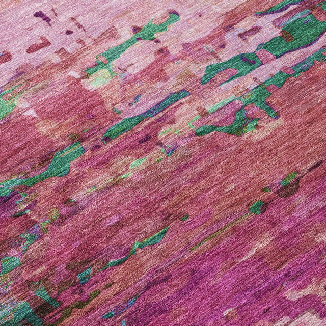 Addison Chantille ACN2035 Abstract Machine Made Transitional Pink Rug