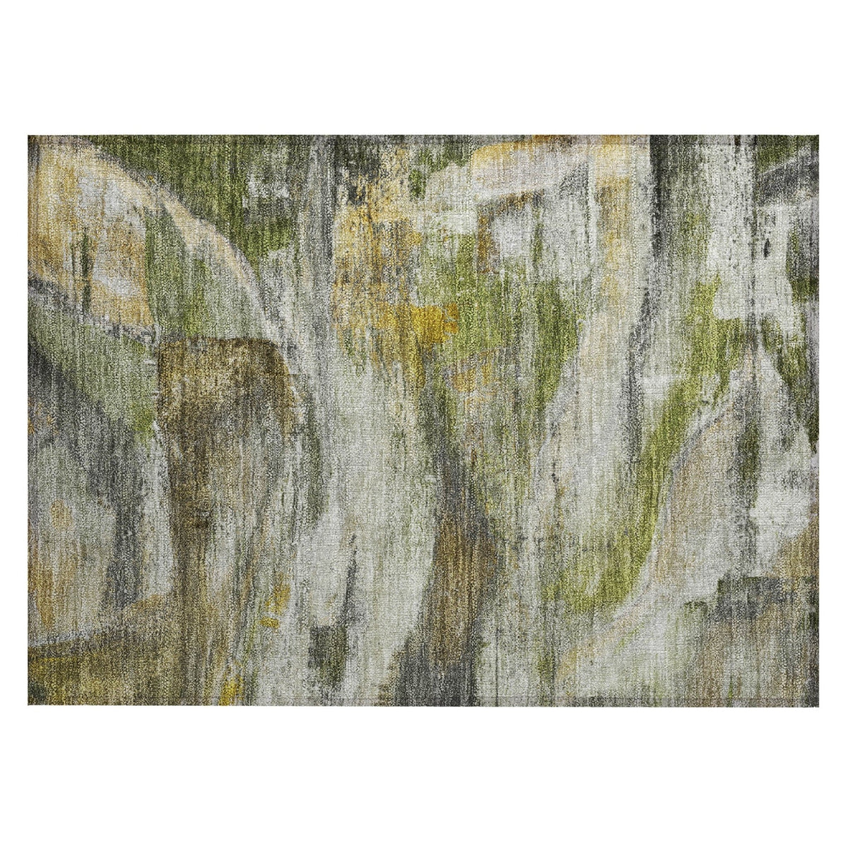 Addison Chantille ACN2039 Abstract Machine Made Transitional Olive Rug