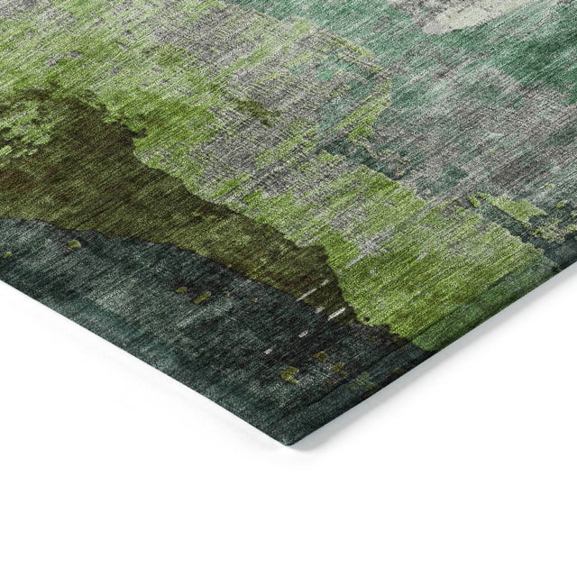 Addison Chantille ACN2041 Abstract Machine Made Transitional Green Rug