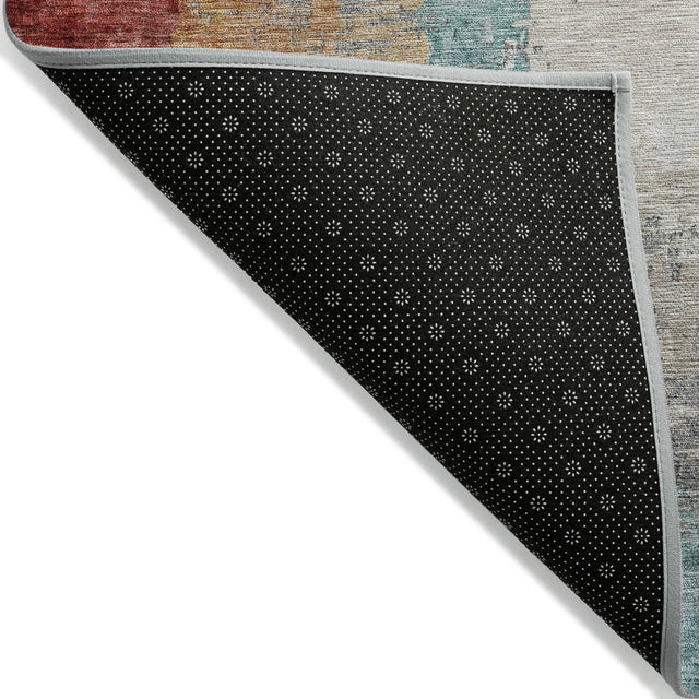 Addison Chantille ACN2041 Abstract Machine Made Transitional Teal Rug