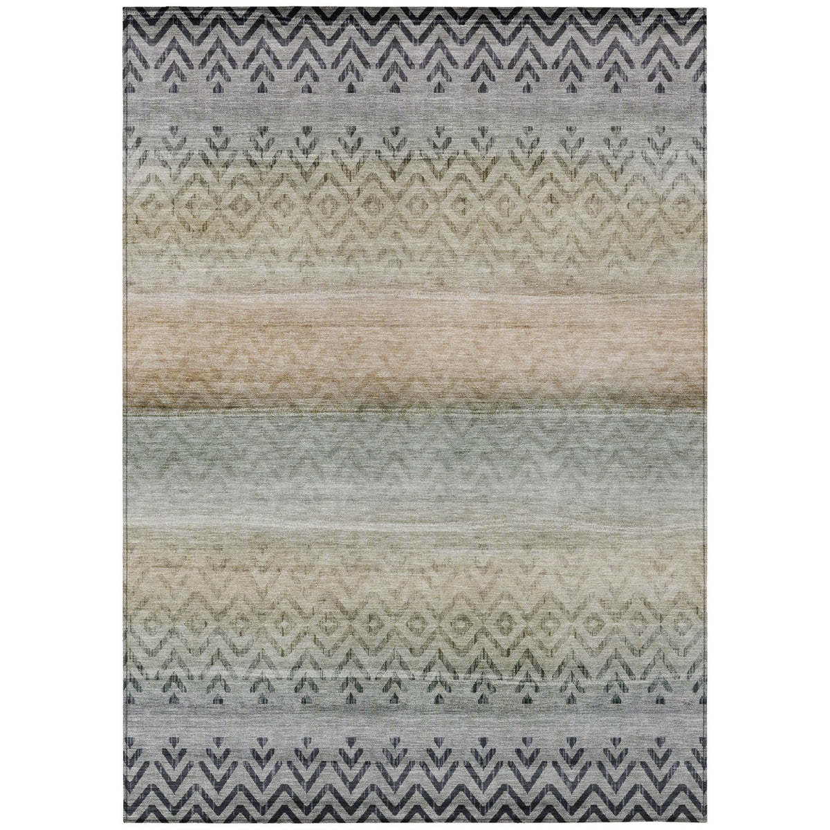 Addison Chantille ACN2042 Geometric Machine Made Transitional Gray Rug