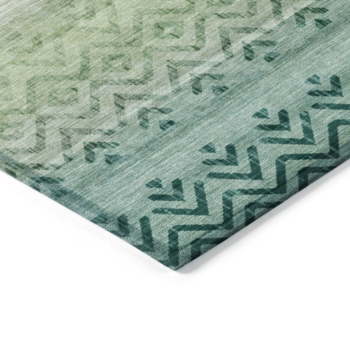 Addison Chantille ACN2042 Geometric Machine Made Transitional Teal Rug
