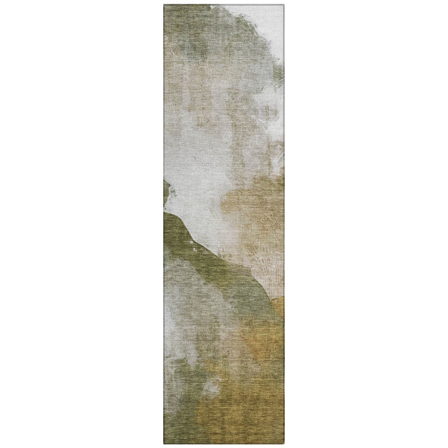 Addison Chantille ACN2043 Abstract Machine Made Transitional Green Rug