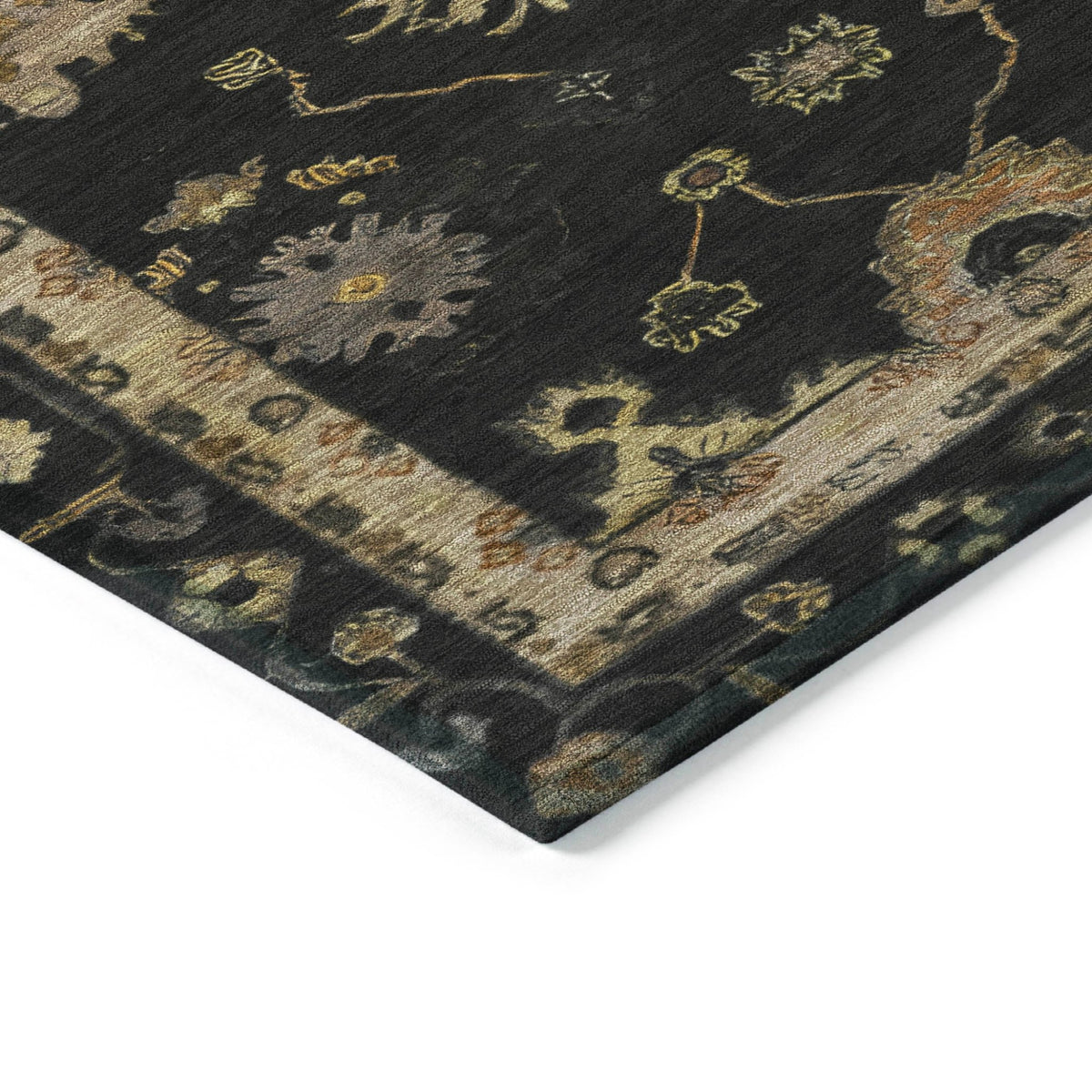 Addison Chantille ACN2045 Global Machine Made Traditional Black Rug