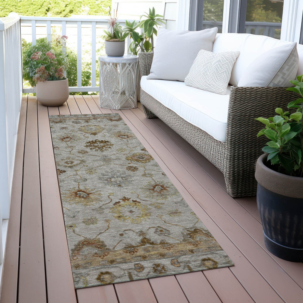 Addison Chantille ACN2045 Global Machine Made Traditional Taupe Rug