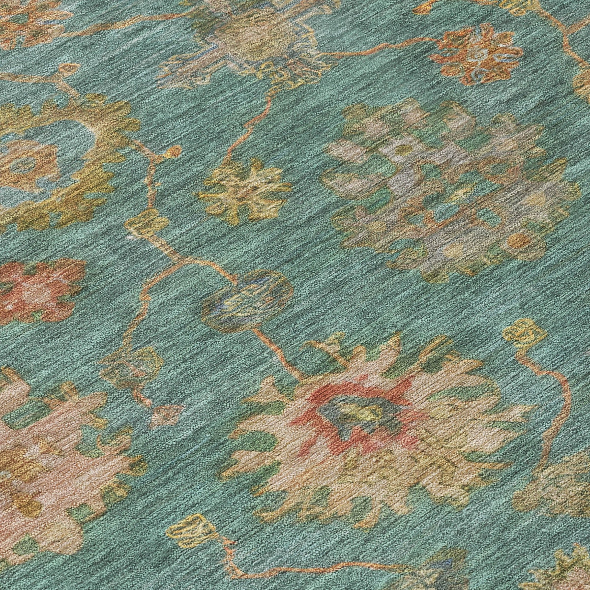Addison Chantille ACN2045 Global Machine Made Traditional Teal Rug