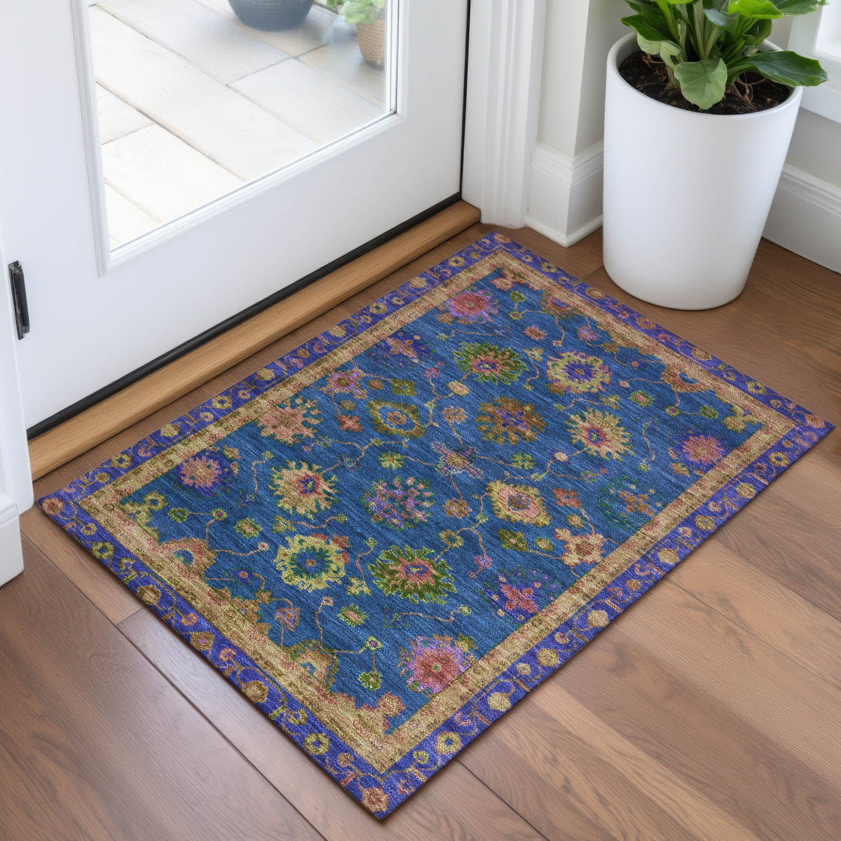 Addison Chantille ACN2046 Global Machine Made Traditional Blue Rug