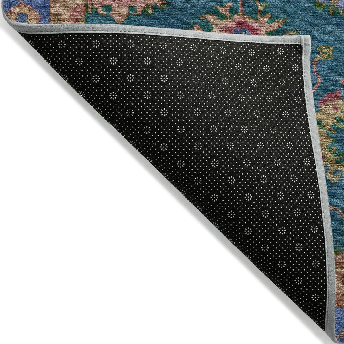 Addison Chantille ACN2046 Global Machine Made Traditional Teal Rug