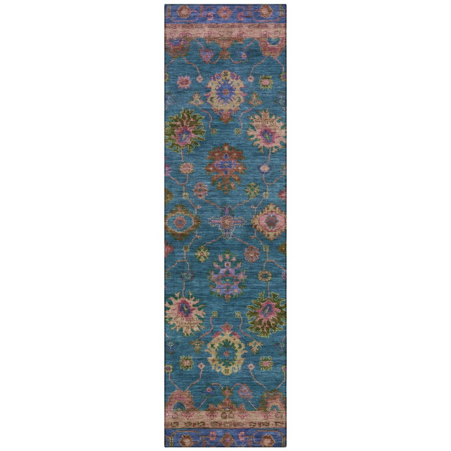 Addison Chantille ACN2046 Global Machine Made Traditional Teal Rug