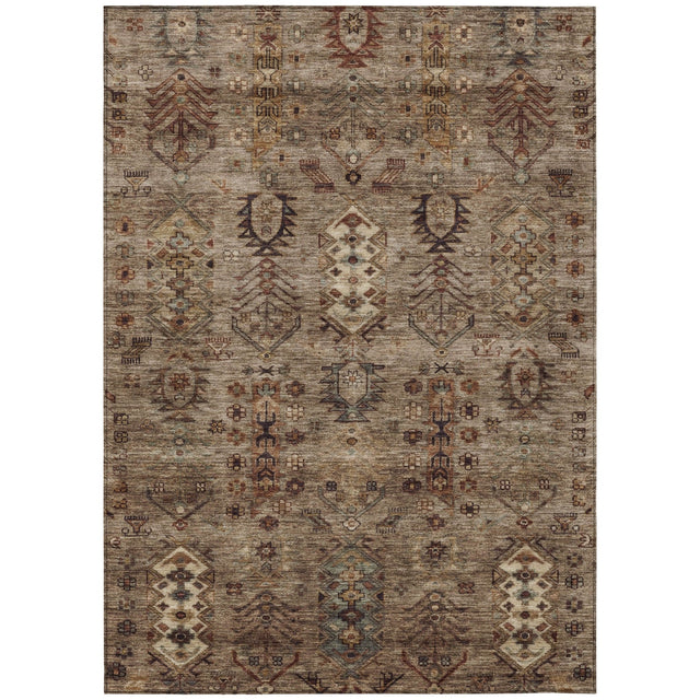 Addison Chantille ACN2047 Global Machine Made Traditional Brown Rug