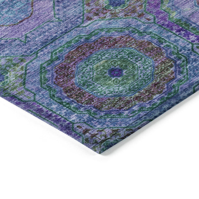 Addison Chantille ACN2049 Panel Machine Made Transitional Blue Rug