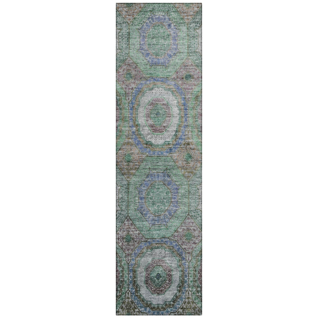 Addison Chantille ACN2049 Panel Machine Made Transitional Green Rug