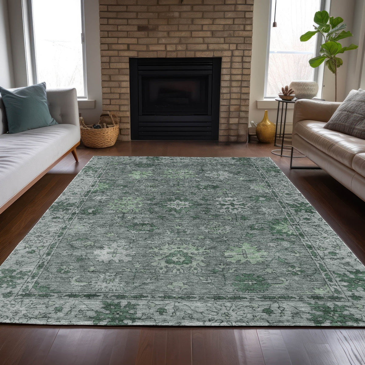 Addison Chantille ACN2051 Global Machine Made Traditional Aloe Rug