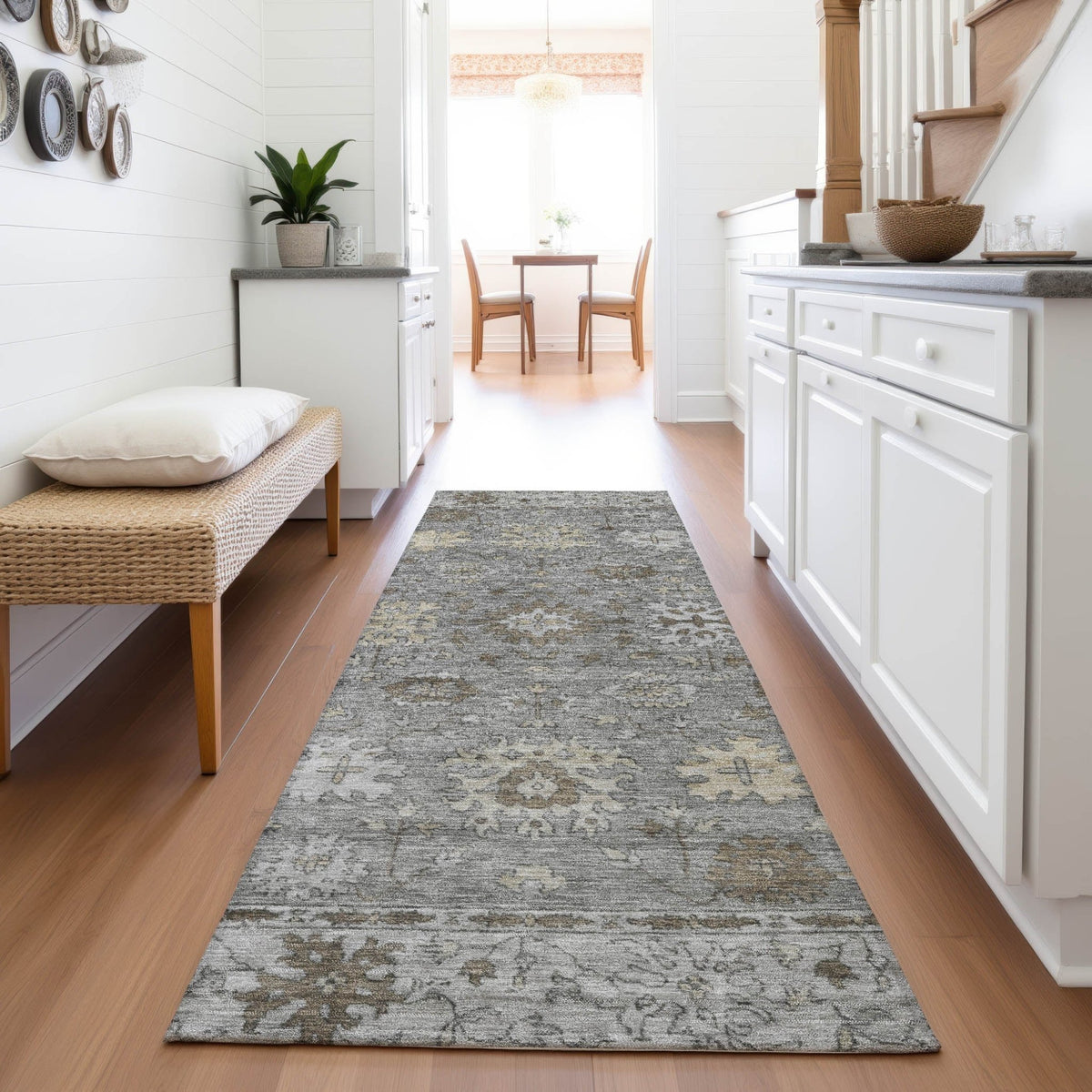 Addison Chantille ACN2051 Global Machine Made Traditional Pewter Rug