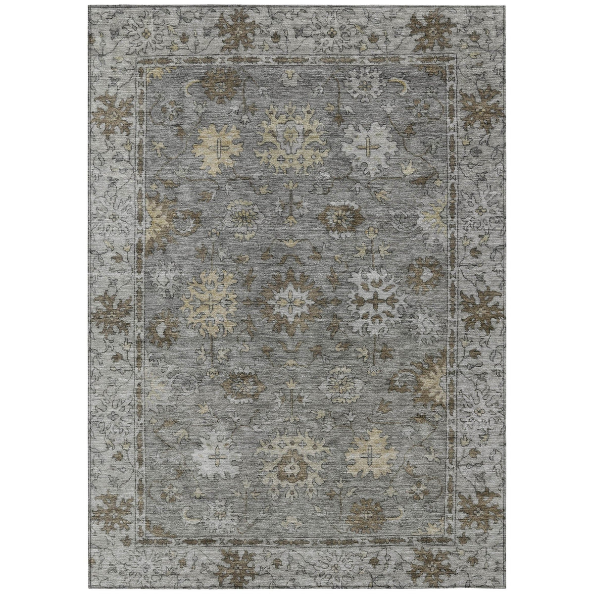 Addison Chantille ACN2051 Global Machine Made Traditional Pewter Rug