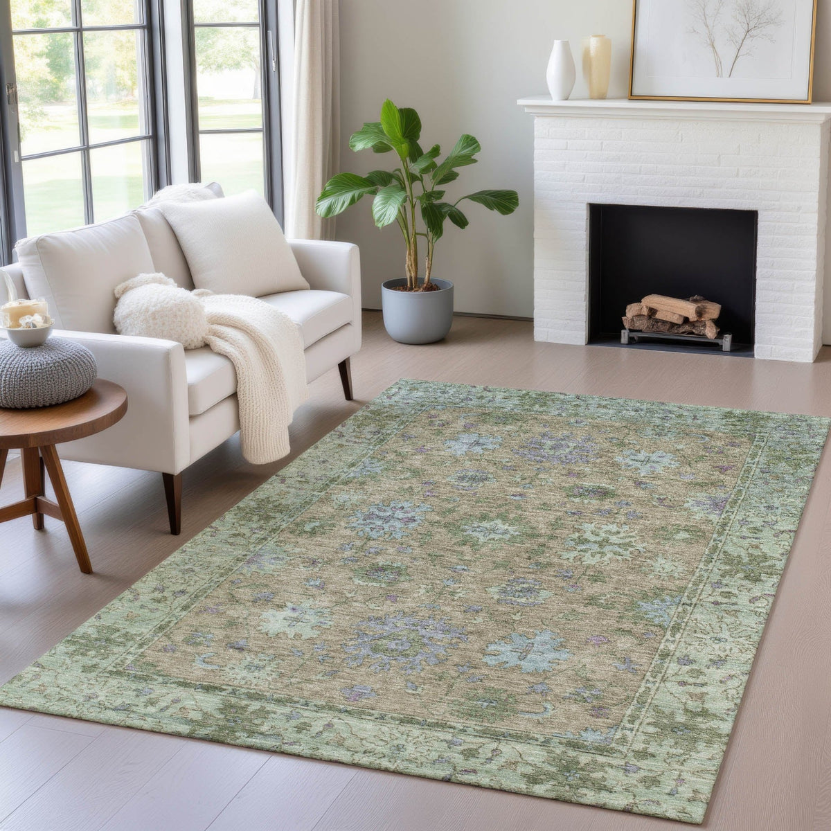 Addison Chantille ACN2052 Global Machine Made Traditional Brown Rug