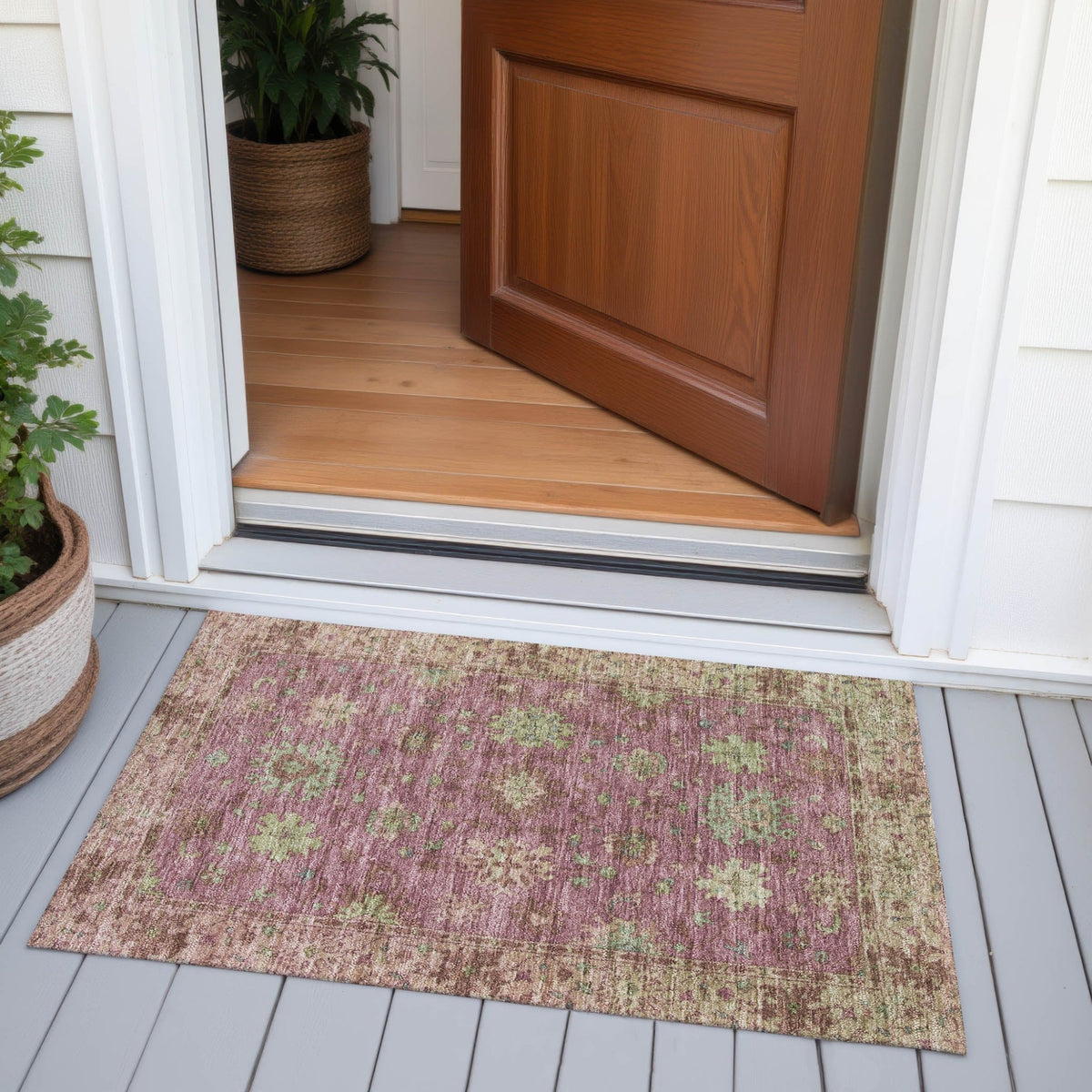 Addison Chantille ACN2052 Global Machine Made Traditional Pink Rug