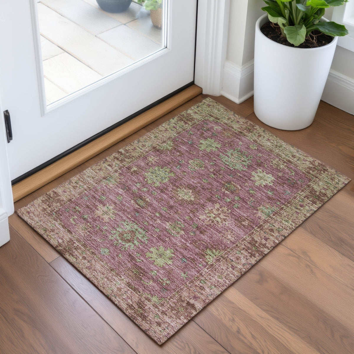Addison Chantille ACN2052 Global Machine Made Traditional Pink Rug