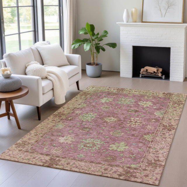Addison Chantille ACN2052 Global Machine Made Traditional Pink Rug
