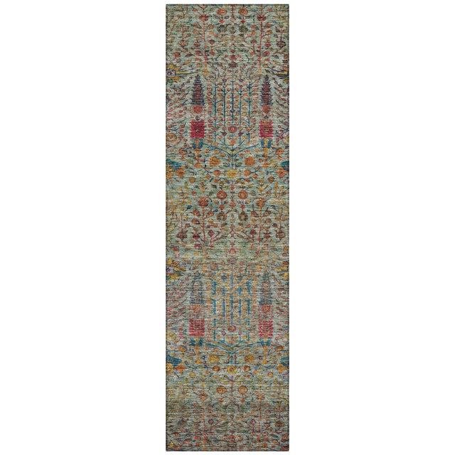 Addison Chantille ACN2053 Americana Machine Made Transitional Green Rug