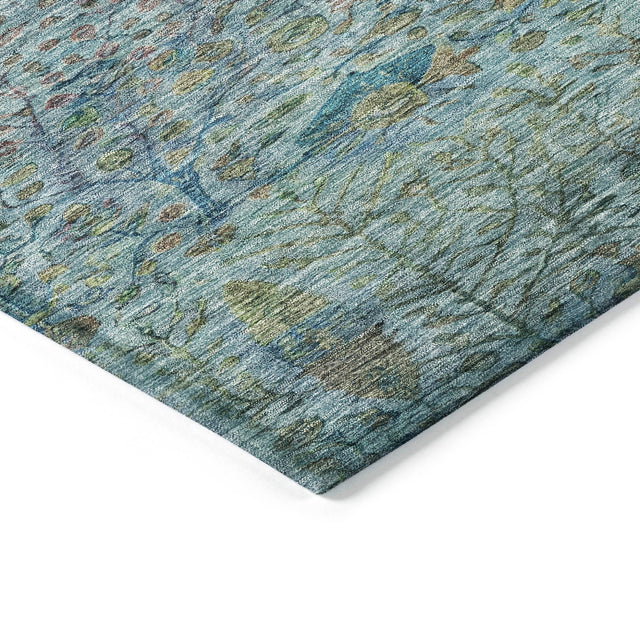 Addison Chantille ACN2053 Americana Machine Made Transitional Teal Rug