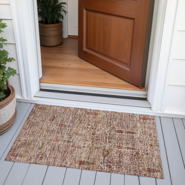 Addison Chantille ACN2053 Americana Machine Made Transitional Terracotta Rug