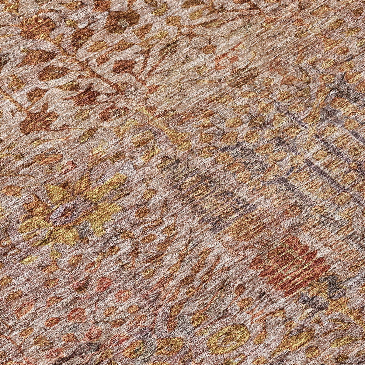 Addison Chantille ACN2053 Americana Machine Made Transitional Terracotta Rug