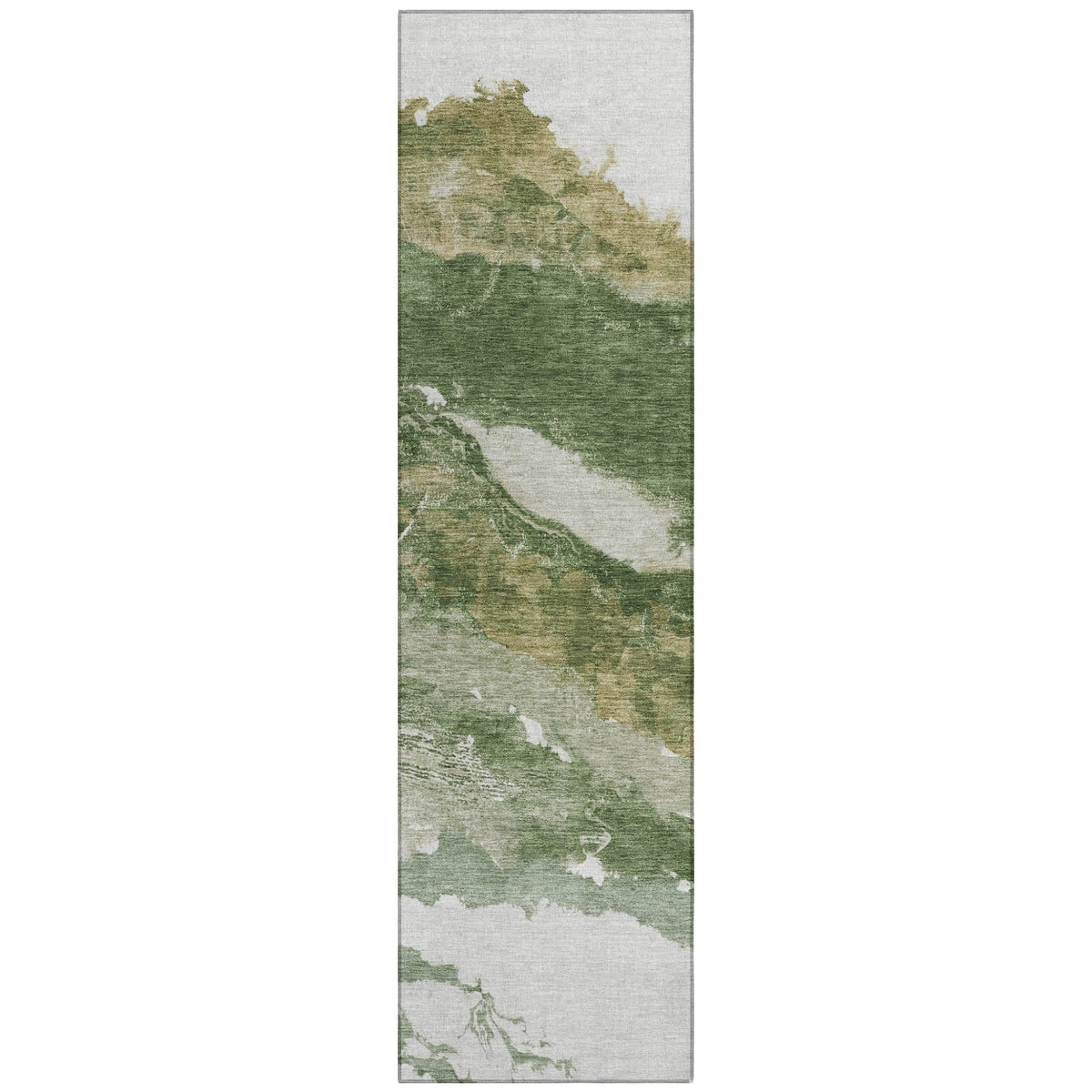 Addison Chantille ACN2054 Abstract Machine Made Transitional Green Rug