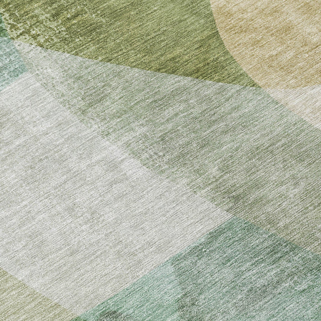Addison Chantille ACN2057 Abstract Machine Made Transitional Aloe Rug