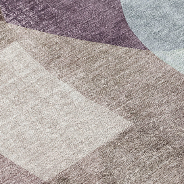 Addison Chantille ACN2058 Abstract Machine Made Transitional Brown Rug
