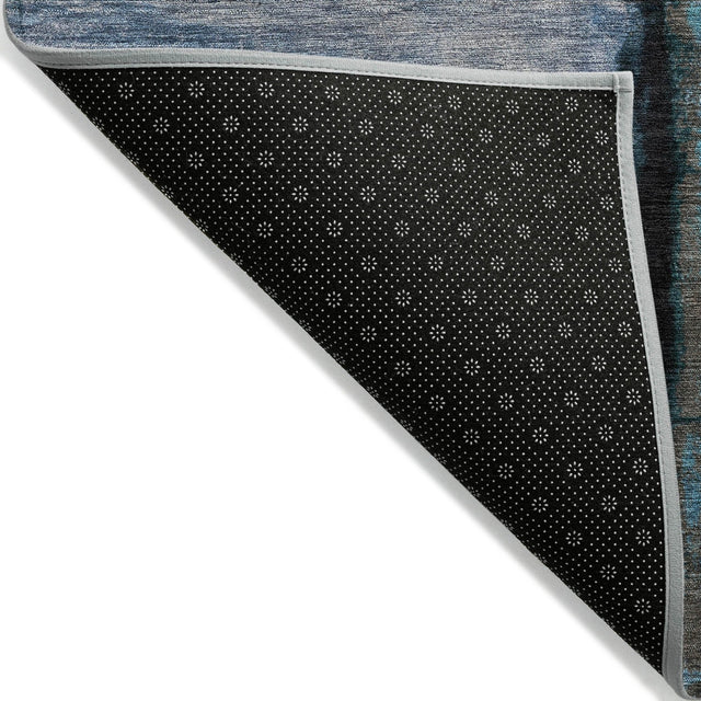 Addison Chantille ACN2059 Abstract Machine Made Transitional Blue Rug