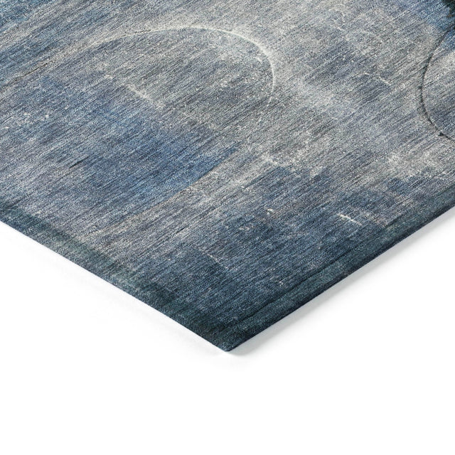 Addison Chantille ACN2059 Abstract Machine Made Transitional Blue Rug