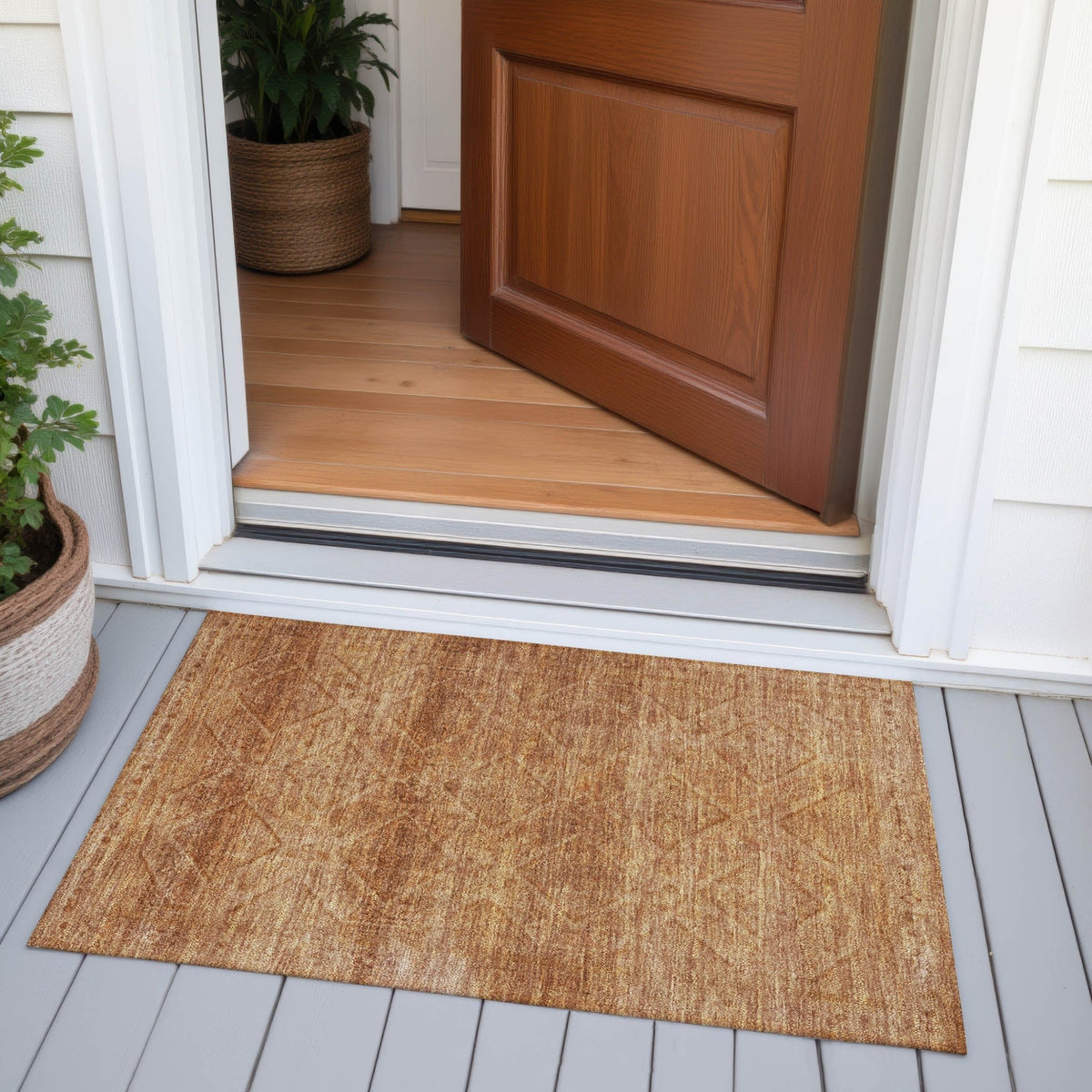 Addison Chantille ACN2060 Geometric Machine Made Transitional Copper Rug