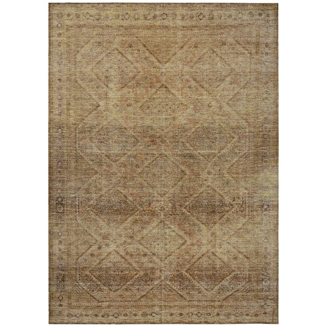 Addison Chantille ACN2060 Geometric Machine Made Transitional Khaki Rug