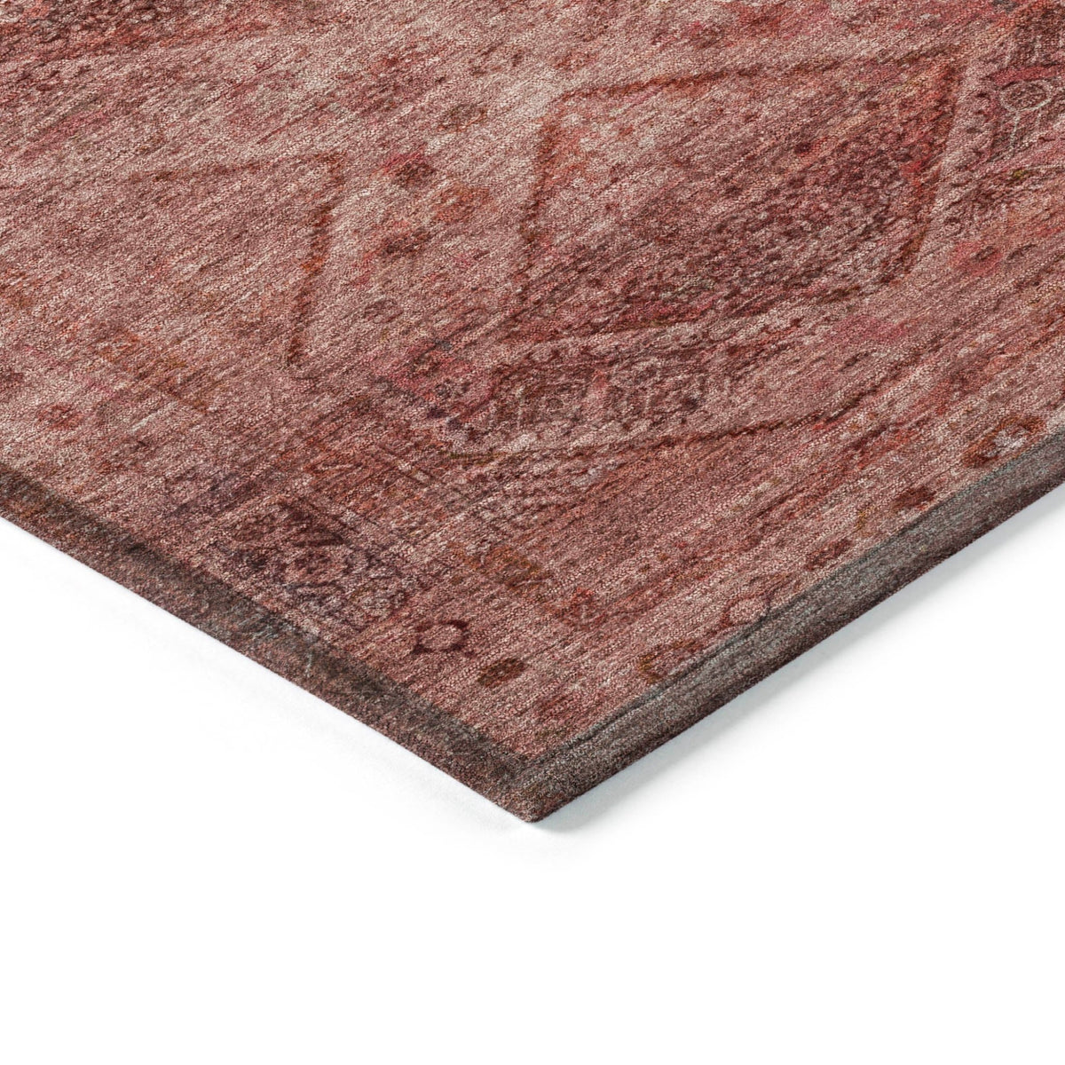Addison Chantille ACN2060 Geometric Machine Made Transitional Pink Rug